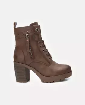 Женские ботильоны на высоком каблуке и шнуровке Refresh, коричневый