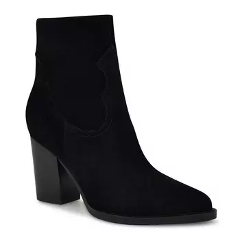 Женские ботильоны Nine West Taytay на блочном каблуке, цвет Black Suede