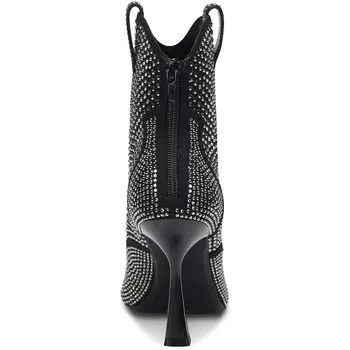 Женские ботильоны Oaklynne с острым носком и стразами INC, цвет Black Bling