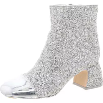 Женские ботильоны Osten с наборным каблуком Sam Edelman, серебряный