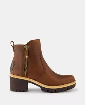 Женские ботильоны Pauline из водонепроницаемой кожи на блочном каблуке Panama Jack, коричневый