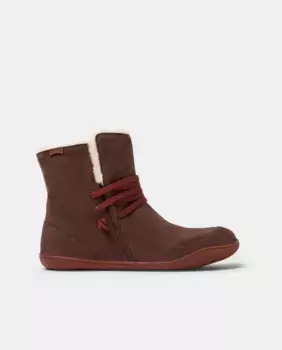 Женские ботильоны Peu Cami с регулировкой шнурком Camper, коричневый
