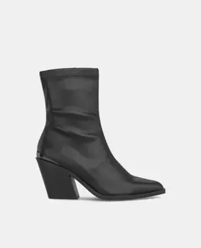 Женские ботильоны с боковой молнией и отделкой на каблуке Alma en Pena, черный