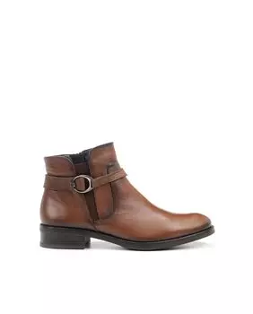 Женские ботильоны с боковой отделкой из кожи Dorking, коричневый