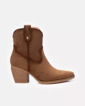 Женские ботильоны с каблуком и застежкой-молнией Refresh, коричневый