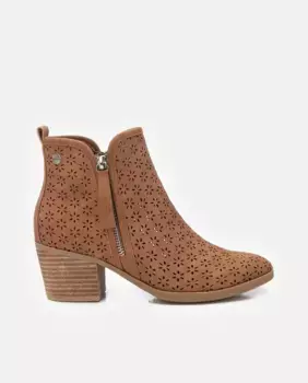 Женские ботильоны с каблуком и застежкой-молнией Refresh, коричневый