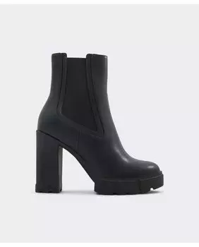Женские ботильоны с круглым носком на блочном каблуке Aldo, черный
