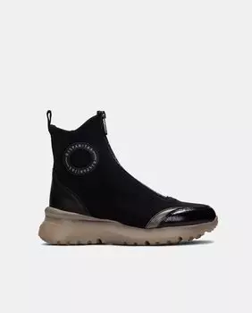 Женские ботильоны с логотипом спереди и объемной подошвой Hispanitas, черный