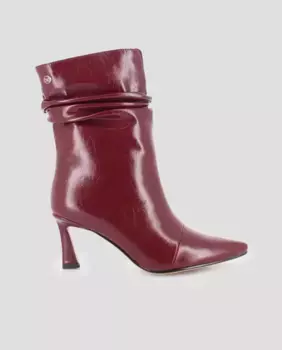Женские ботильоны с острым носком и гофрированным эффектом Blogger, цвет Granate