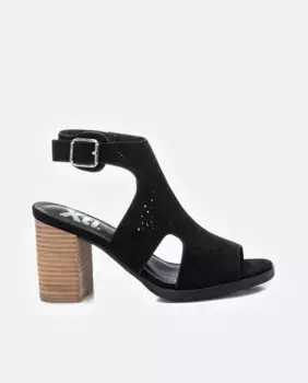 Женские ботильоны с открытым задником и перфорированным каблуком Xti, черный