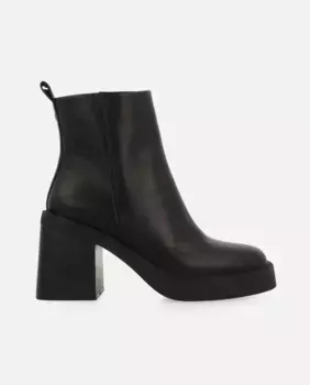 Женские ботильоны с простым квадратным носком на массивной платформе и массивном каблуке Gioseppo, черный