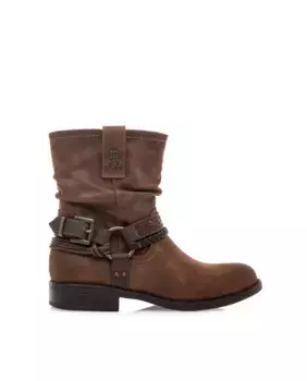 Женские ботильоны с пряжкой и лентой Mustang, коричневый