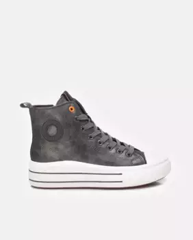 Женские ботильоны с резиновым носком и двойной подошвой Refresh, серый