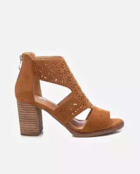 Женские ботильоны с застежкой-пряжкой и открытым носком Xti, цвет Camel