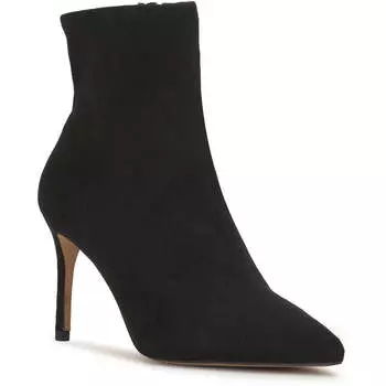 Женские ботильоны Semaja с застежкой-молнией и острым носком Jessica Simpson, цвет black microsuede