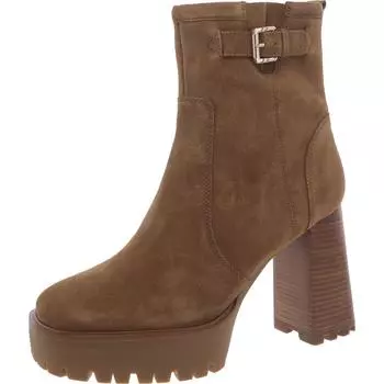 Женские ботильоны Sharonna с застежкой-молнией и пряжкой Steve Madden, цвет cognac suede
