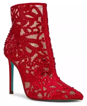 Женские ботильоны со стразами Betsey Johnson, красный