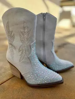 Женские ботильоны со стразами в цвете Lux Grey Very G