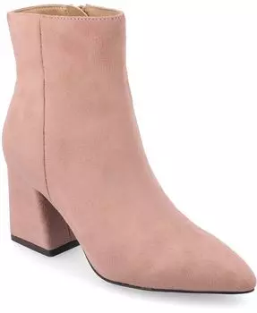 Женские ботильоны Sorren Tru Comfort из пеноматериала с острым носком на блочном каблуке Journee Collection, розовый