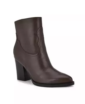 Женские ботильоны Taytay с острым носком на блочном каблуке Nine West, коричневый