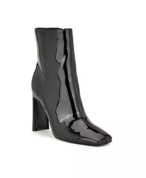 Женские ботильоны Tiddo с квадратным носком и расклешенным каблуком Nine West, черный