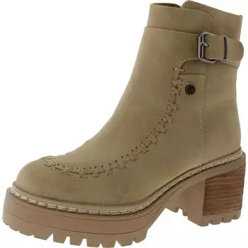 Женские ботильоны TOULA из искусственной кожи с рифленой подошвой Mia, цвет tan suede