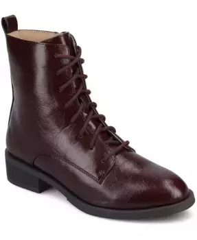 Женские ботильоны Vienna на шнуровке с массивным каблуком Journee Collection, красный