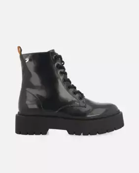 Женские ботильоны в байкерском стиле со шнуровкой из синтетического материала с эффектом лакированной кожи Gioseppo, темно-зеленый