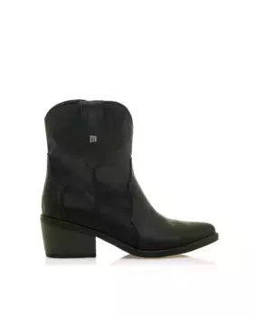 Женские ботильоны в ковбойском стиле на молнии Mustang, черный