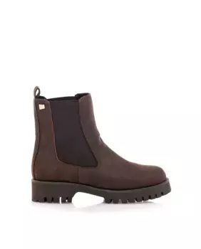 Женские ботильоны в стиле челси на плоской подошве с резинкой сбоку Mustang, коричневый