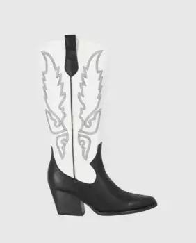 Женские ботинки-акон с острым носком и застежкой-молнией Chika10, белый