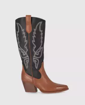 Женские ботинки-акон с острым носком и застежкой-молнией Chika10, коричневый