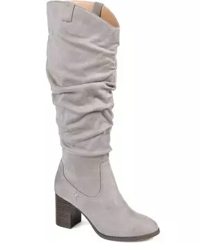 Женские ботинки Aneil с широкими голенищами Journee Collection, серый