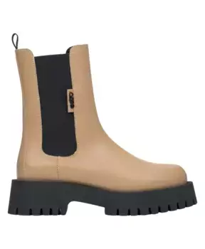 Женские ботинки челси из высококачественной итальянской натуральной кожи. Estro, бежевый