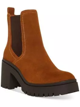 Женские ботинки челси Raine из искусственной кожи с рифленой подошвой Aqua College, цвет cognac suede