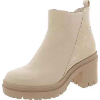 Женские ботинки челси Veronikaa из искусственной кожи на блочном каблуке Sun + Stone, цвет ecru croc
