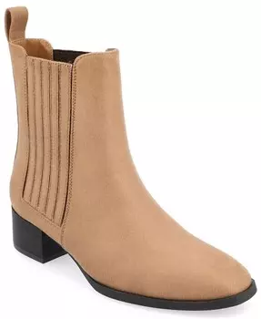 Женские ботинки челси Wrenley Block Heel Journee Collection, коричневый/бежевый