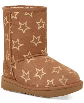 Женские ботинки Classic II с переливающимися звездами UGG, коричневый