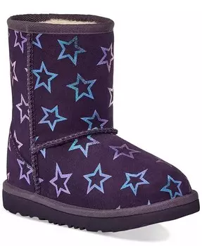 Женские ботинки Classic II с переливающимися звездами UGG, фиолетовый