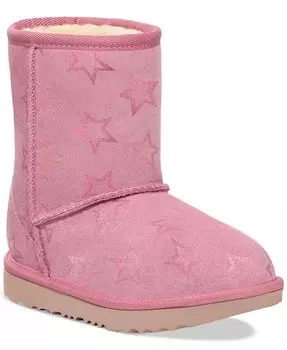 Женские ботинки Classic II с переливающимися звездами UGG, розовый