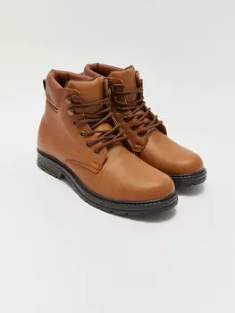 Женские ботинки до щиколотки на шнуровке LCW ECO, коричневый
