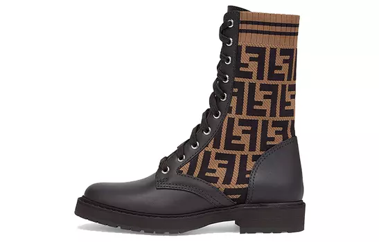 Женские ботинки Fendi Rockoko, коричневый