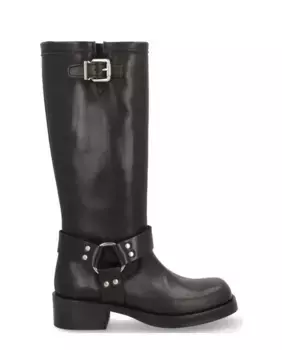 Женские ботинки из кожи наппа с нескользящей подошвой и застежкой-молнией Alpe, черный