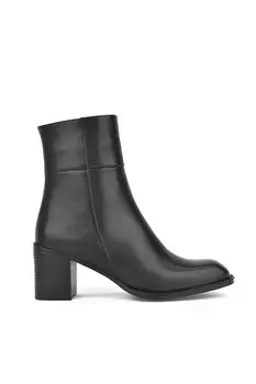 Женские ботинки из натуральной кожи 13319Z66350 Черный Ziya Ayakkab