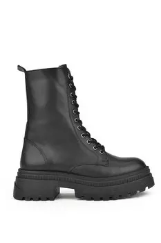 Женские ботинки из натуральной кожи 133359Z381 Черный Ziya Ayakkab