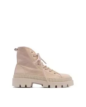 Женские ботинки из нубука с нескользящей подошвой и шнуровкой. Alpe, естественный