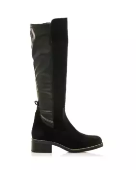 Женские ботинки из замши с эластичной тканью Mustang, черный