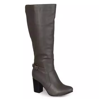 Женские ботинки Journee с широким голени Carver Journee Collection, серый