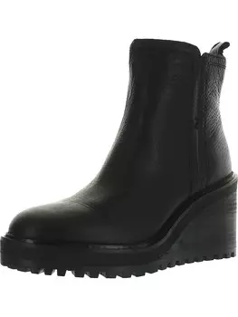 Женские ботинки Julie на танкетке до середины икры с выступающей подошвой Zodiac, цвет Black Leather