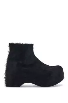 Женские ботинки Marni Long-Hai Shunky Ankle Boots, черный